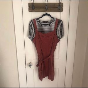 Burnt Orange Smock Dress